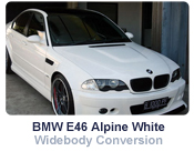 BMW E46 Alpine White - Wide Body Conversion