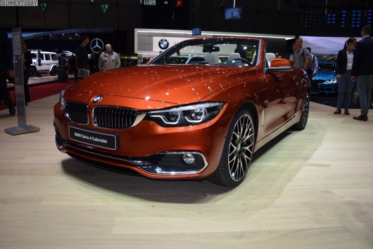 Sunburst Orange BMW 4 Series Convertible at 2017 Geneva