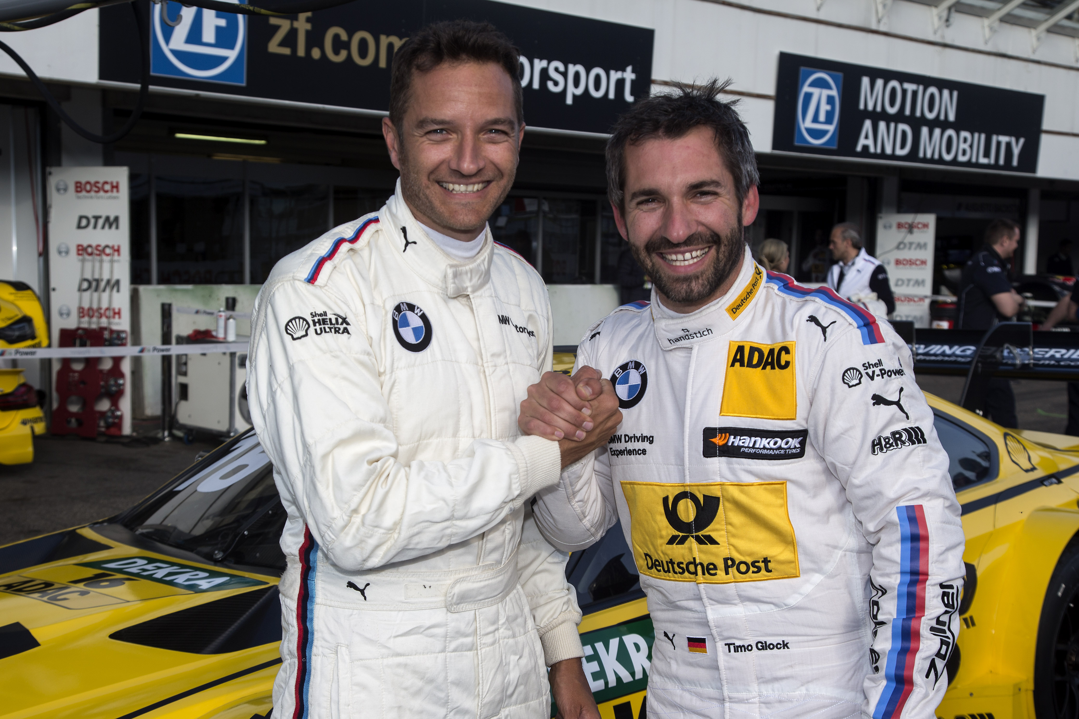 Scheider takes Glock for a BMW M4 DTM Race Taxi spin on the Rallycross track