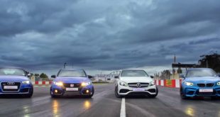 BMW M2 vs Mercedes A45 vs Audi RS3 vs Honda Type-R on the track!