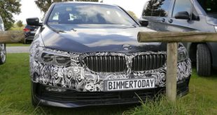 BMW G30 5 Series prototype revealing front and rear bumpers