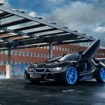 BMW i8 Gets Frozen iLectric Blue HRE Wheels