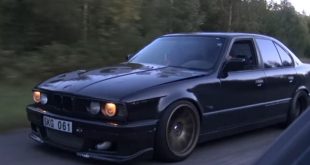 [Video] Drag Race: Turbo BMW E34 M5 vs Bugatti Veyron