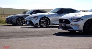 DRAG RACE: BMW Z4 M40i vs Toyota GR Supra vs Ford Mustang GT Fastback